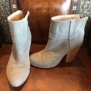 Rag & Bone Olive Newbury Canvas Ankle Booties